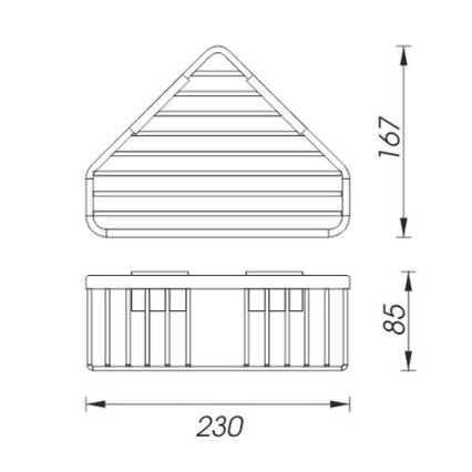 NIMCO Ki 14003-26 - Prateleira de parede para duche KIBO cromado brilhante