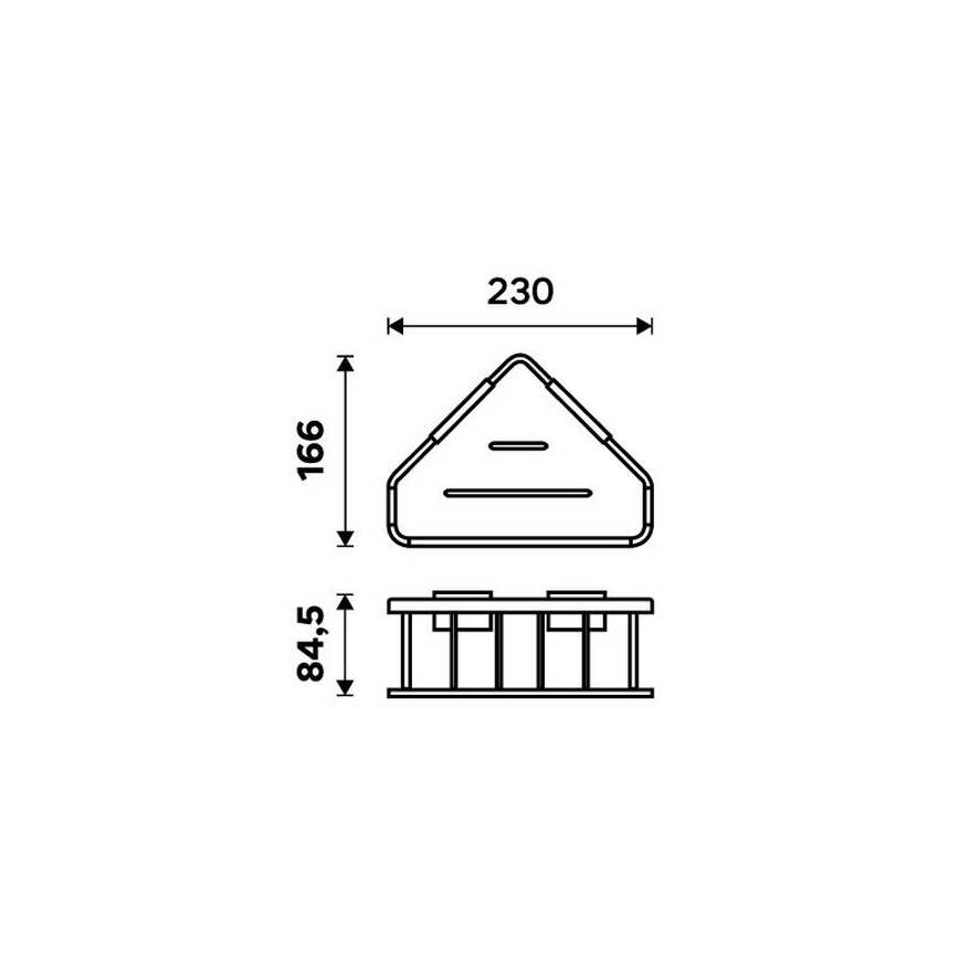 NIMCO Ki-14003-B-90 - Prateleira de parede para duche KIBO mate preto/branco