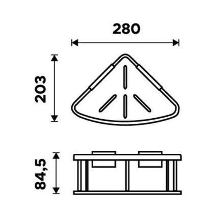 NIMCO Ki 14008-B-26 - Prateleira de parede para duche KIBO cromado brilhante