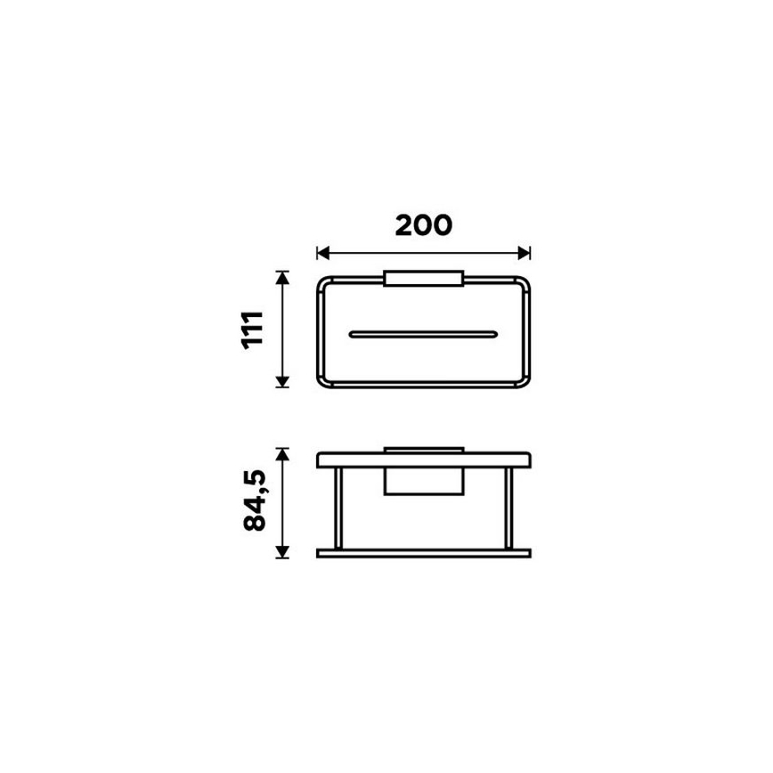 NIMCO Ki-14015-B-90 - Prateleira de parede para duche KIBO mate preto/branco