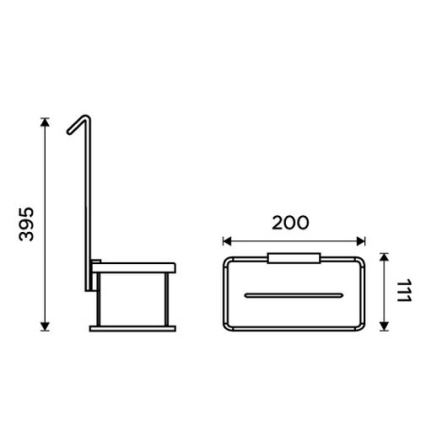 NIMCO Ki 14015H-B-26 - Prateleira de parede para duche KIBO cromado brilhante