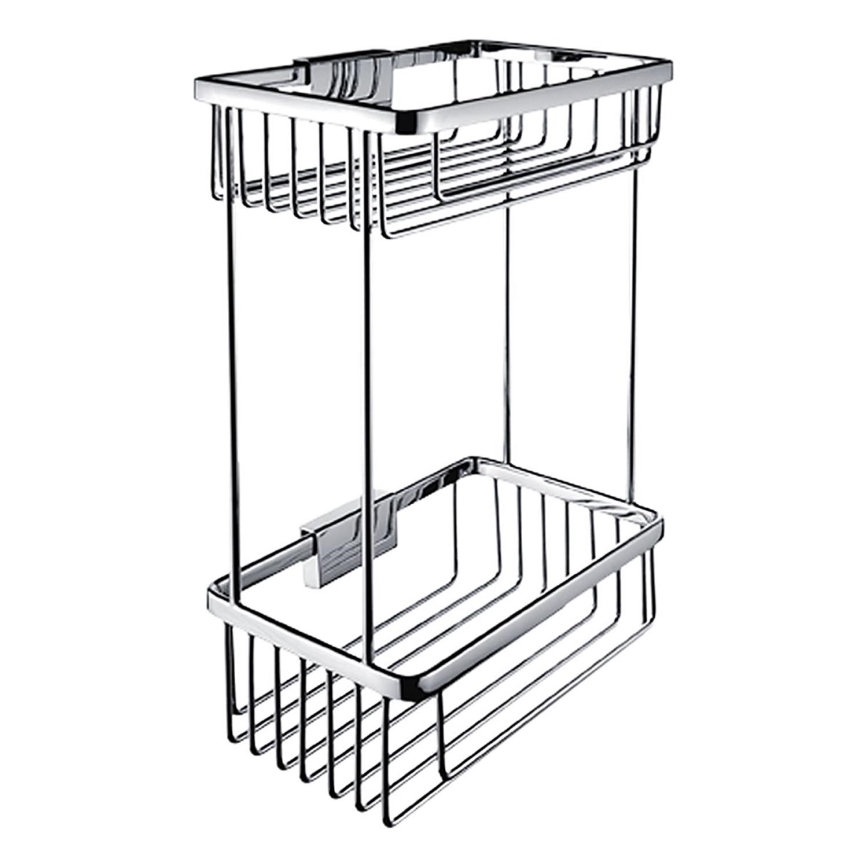 NIMCO Ki 14017D-26 - Prateleira de parede para chuveiro com dois níveis KIBO cromado brilhante