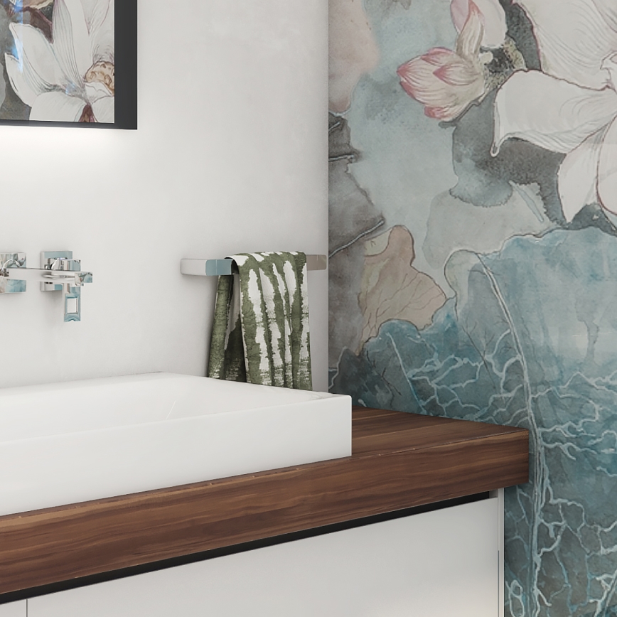 NIMCO MA 29035-26 - Suporte de parede para toalha MAYA 36 cm cromado brilhante