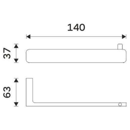 NIMCO MA 29055-26 - Suporte de papel higiénico MAYA cromado brilhante