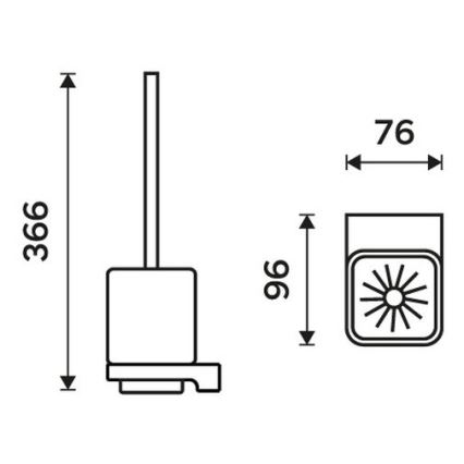 NIMCO MA 29094KN-26 - Piaçaba de parede MAYA branco/cromado brilhante
