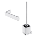 NIMCO MA conjunto-94KN-26 - Piaçaba de parede e suporte para papel higiénico MAYA cromado brilhante