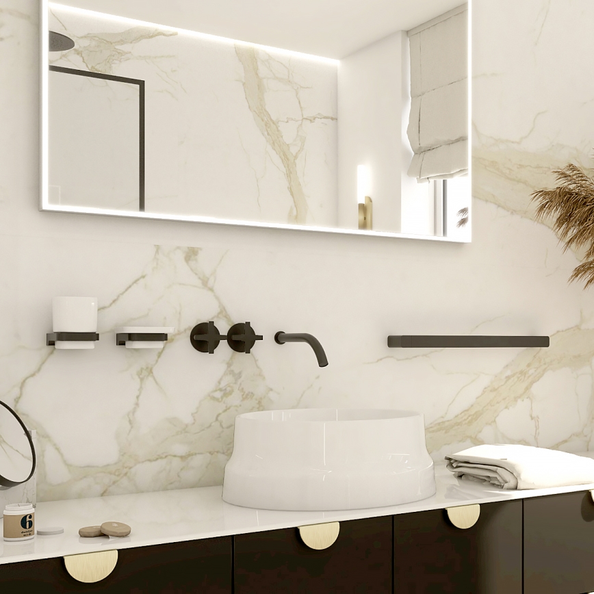 NIMCO MAC 29035-90 - Suporte de parede para toalha MAYA 36 cm mate preto