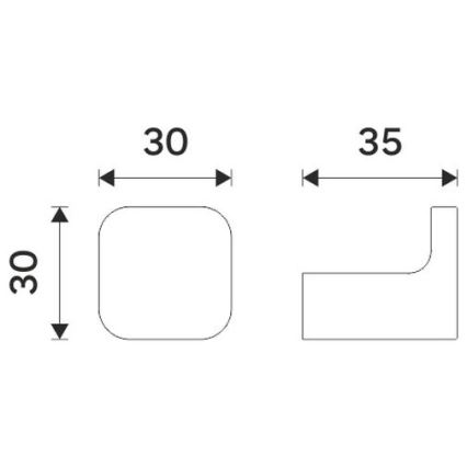NIMCO MAC 29054-90 - Gancho de parede MAYA mate preto