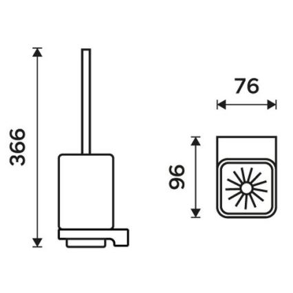 NIMCO MAC 29094CN-90 - Piaçaba de parede MAYA mate copo/mate preto