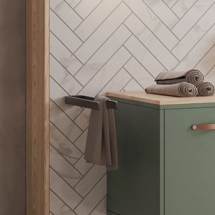 NIMCO MAC 29098-90 - Suporte de parede para toalha MAYA 37 cm mate preto