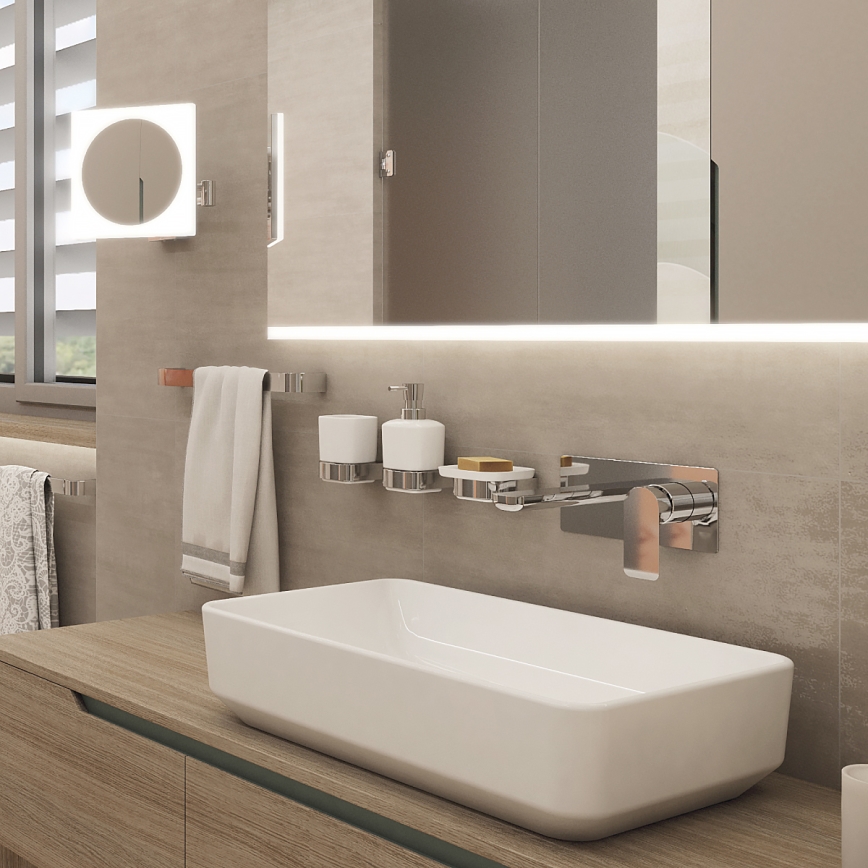 NIMCO NK 30035-26 - Suporte de parede para toalha NIKAU 39 cm cromado brilhante