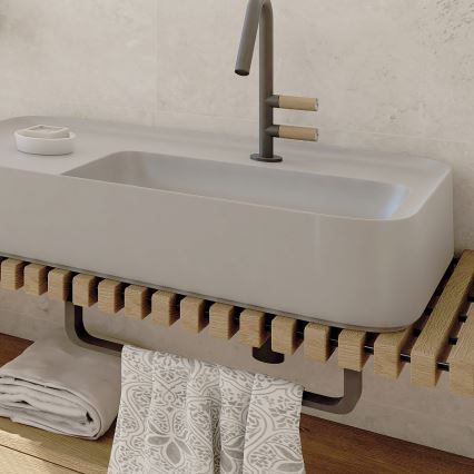 NIMCO NKC 30046-90 - Suporte de parede para toalha NIKAU 49 cm mate preto