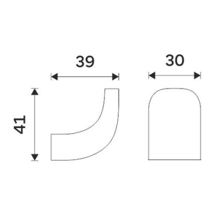 NIMCO NKC 30054-90 - Gancho de parede NIKAU mate preto