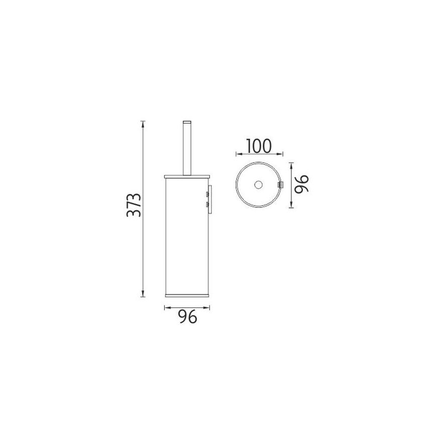 NIMCO UN 13094E-26 - Escova sanitária UNIX cromado brilhante