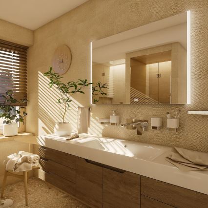 NIMCO ZP 11003VX - Espelho retroiluminado LED dimerizável para casa de banho, 21W, 230V, 3000-6500K, 70x80 cm, IP44