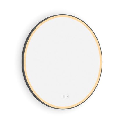 NIMCO ZPC 28000RVX-90 - Espelho retroiluminado LED dimerizável para casa de banho LED/26W/230V 3000-6500K Ø 60 cm preto mate IP44