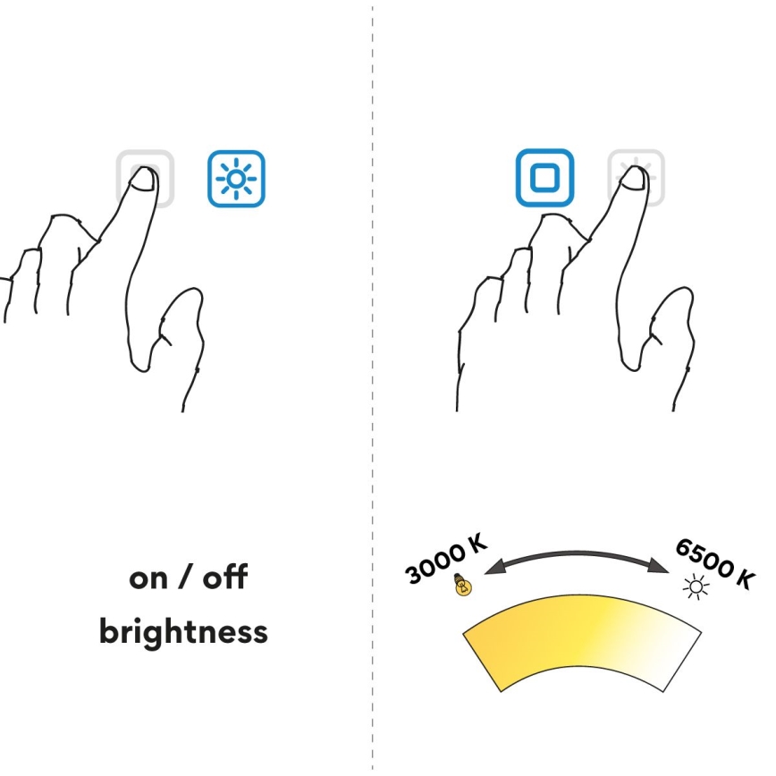 NIMCO ZPC 28000RVX-90 - Espelho retroiluminado LED dimerizável para casa de banho LED/26W/230V 3000-6500K Ø 60 cm preto mate IP44