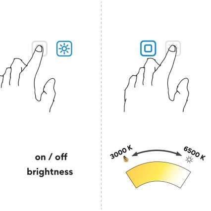 NIMCO ZPC 31002RVX-90 - Espelho com retroiluminação LED para casa de banho com regulação LED/26W/230V 3000-6500K diâmetro 80 cm mate preto IP44