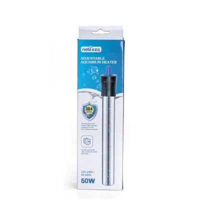 Nobleza - Aquecedor para aquário 50 W em aço inoxidável