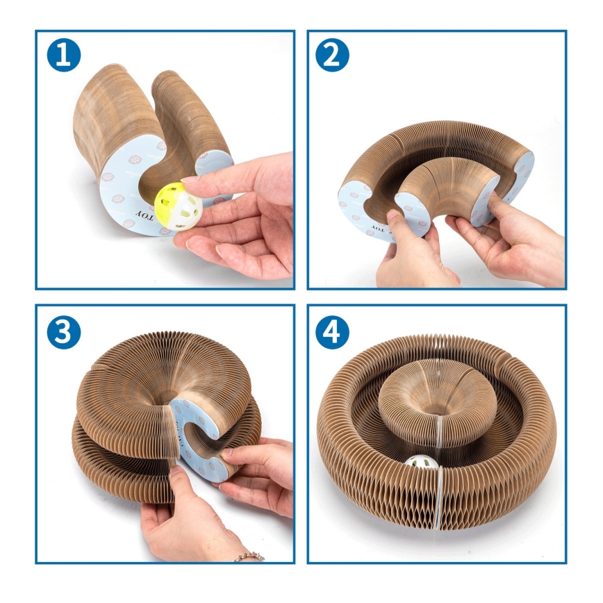 Nobleza - Arranhador para gatos 3 em 1 castanho