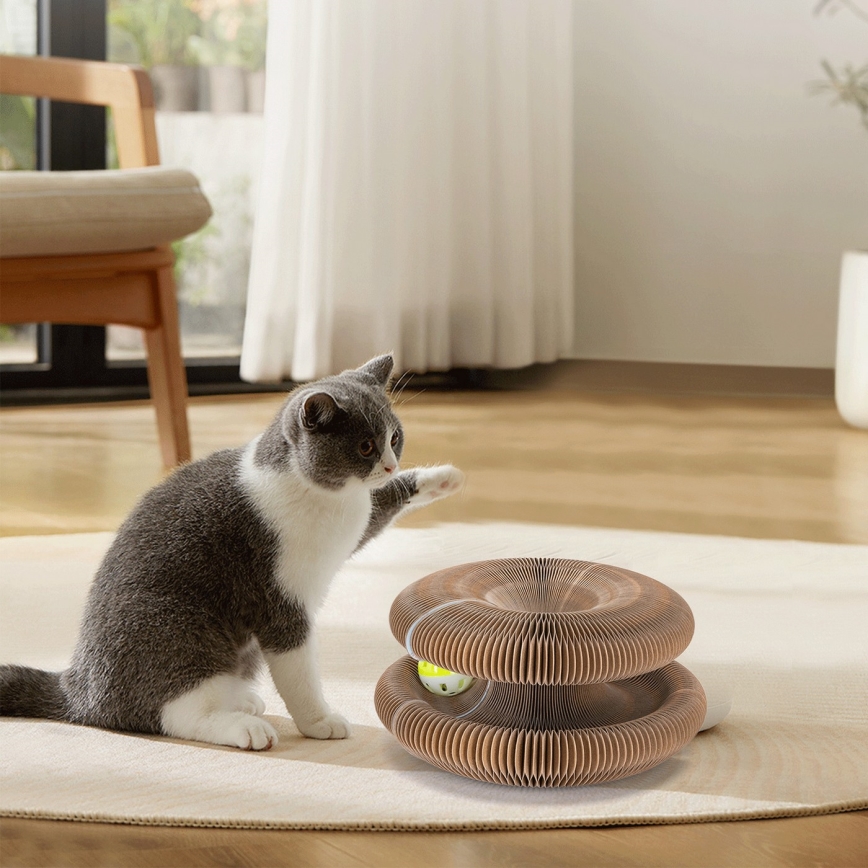 Nobleza - Arranhador para gatos 3 em 1 castanho