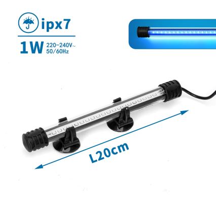 Nobleza - Iluminação LED para aquário LED/1W/230V IPX7 20 cm