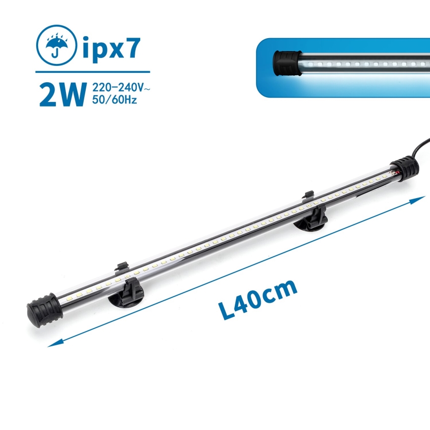 Nobleza - Iluminação LED para aquários LED/2W/230V IPX7 40 cm