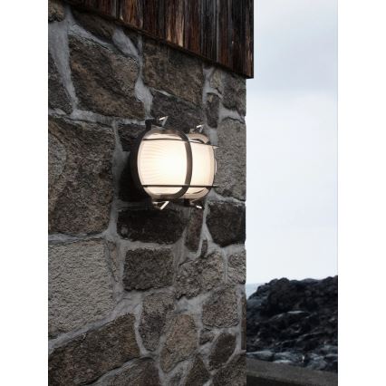 Nordlux - Aplique de parede exterior HELFORD 1xE27/12,5W/230V IP64 cinzento