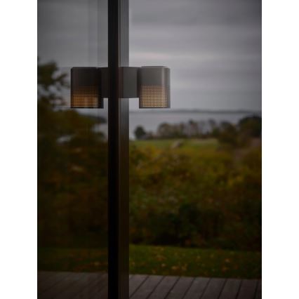 Nordlux - Aplique de parede exterior SIDARA 1xE27/15W/230V IP54 antracite