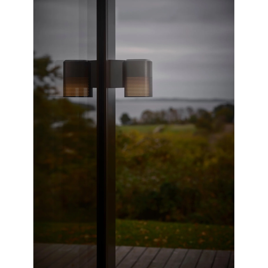 Nordlux - Aplique de parede exterior SIDARA 1xE27/15W/230V IP54 antracite
