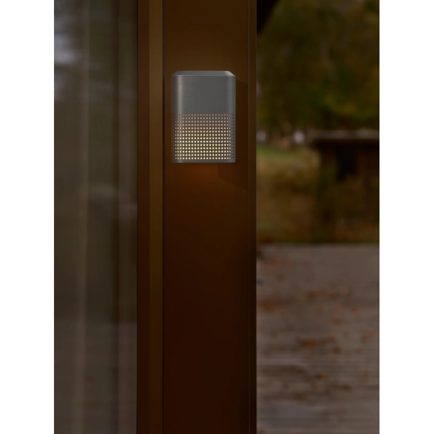 Nordlux - Aplique de parede exterior SIDARA 1xE27/15W/230V IP54 antracite