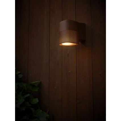 Nordlux - Aplique de parede exterior SIDARA 1xE27/15W/230V IP54 castanho