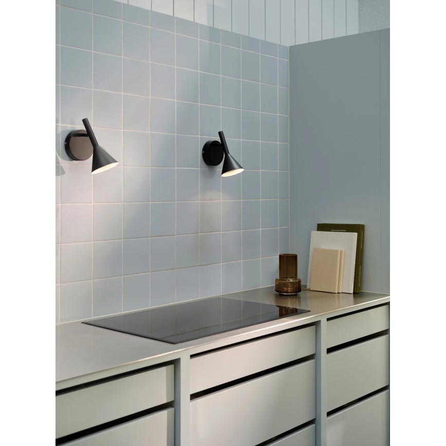 Nordlux - Aplique de parede KELVIS 1xGU10/12W/230V preto