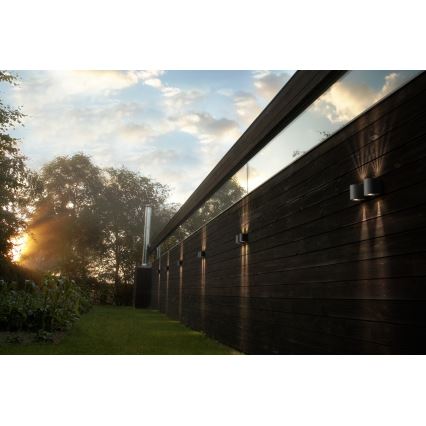 Nordlux - Aplique de parede LED exterior CANTO 2xLED/5,5W/230V IP44 cinzento
