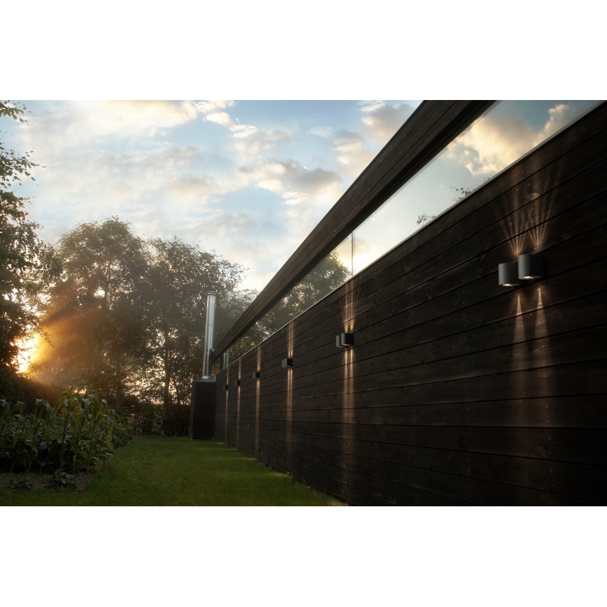 Nordlux - Aplique de parede LED exterior CANTO 2xLED/5,5W/230V IP44 cinzento