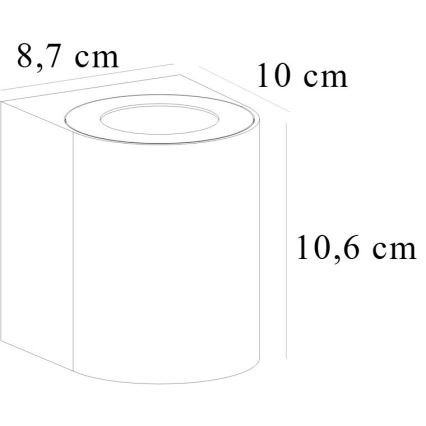 Nordlux - Aplique de parede LED exterior CANTO 2xLED/5,5W/230V IP44 cinzento