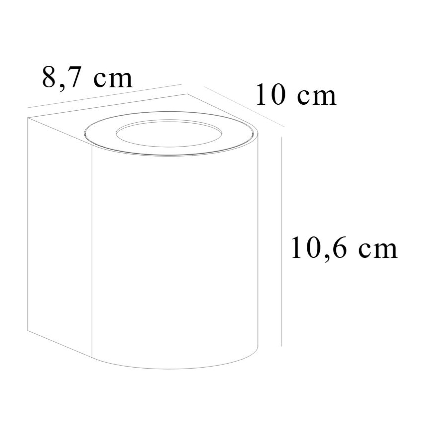 Nordlux - Aplique de parede LED exterior CANTO 2xLED/5,5W/230V IP44 cinzento