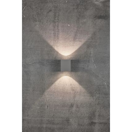 Nordlux - Aplique de parede LED exterior CANTO 2xLED/5W/230V IP44 cinzento