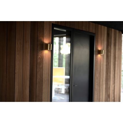 Nordlux - Aplique de parede LED para exterior CANTO 2xLED/5,5W/230V IP44 dourado