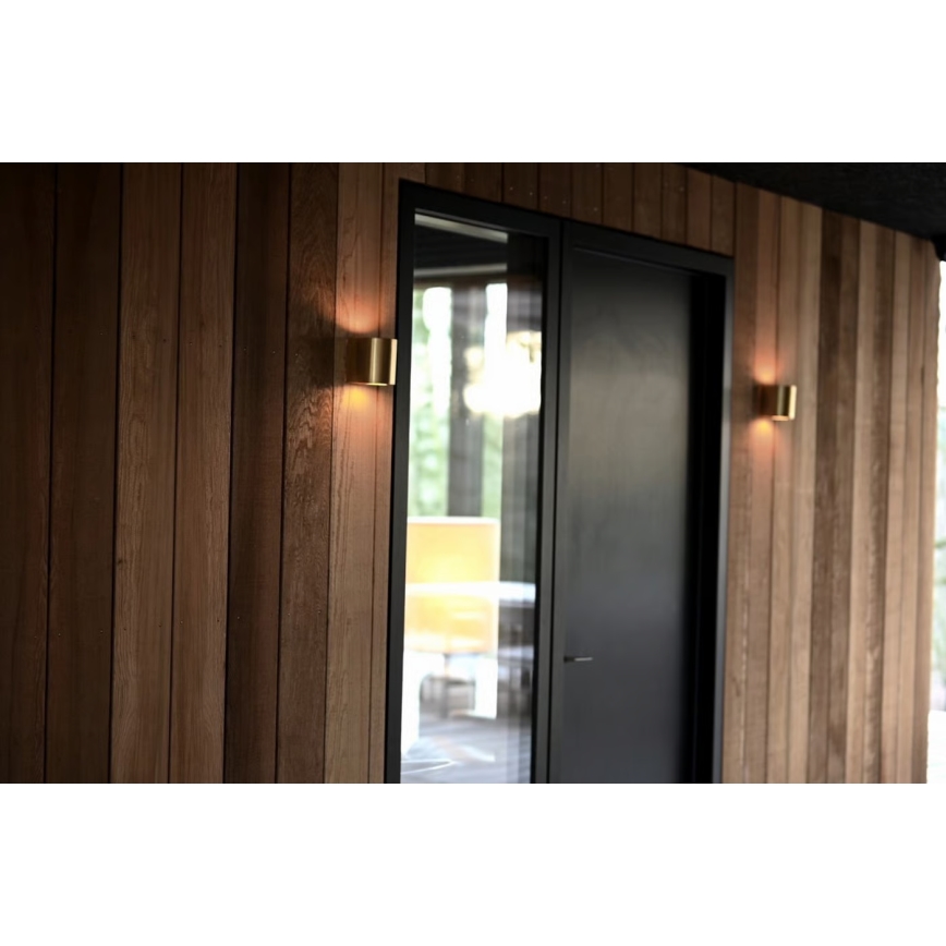 Nordlux - Aplique de parede LED para exterior CANTO 2xLED/5,5W/230V IP44 dourado