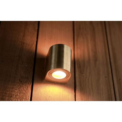 Nordlux - Aplique de parede LED para exterior CANTO 2xLED/5,5W/230V IP44 dourado