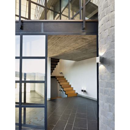 Nordlux - Aplique de parede LED para exterior CANTO 2xLED/6W/230V IP44 prateado