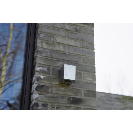 Nordlux - Aplique de parede LED para exterior CANTO 2xLED/6W/230V IP44 prateado