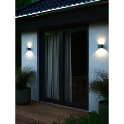 Nordlux - Aplique de parede LED para exterior MILDA LED/4,9W/230V IP44 antracite