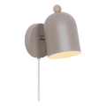 Nordlux - Aplique de parede orientável GASTON 1xE27/15W/230V bege