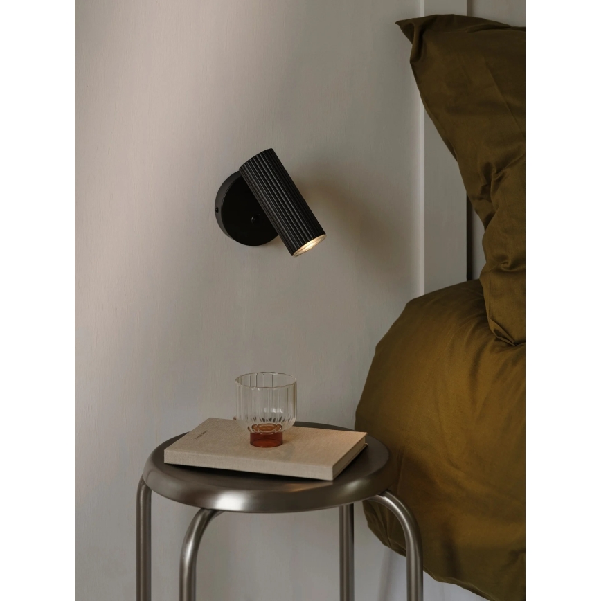 Nordlux - Aplique de parede orientável VICO 1xGU10/5W/230V preto