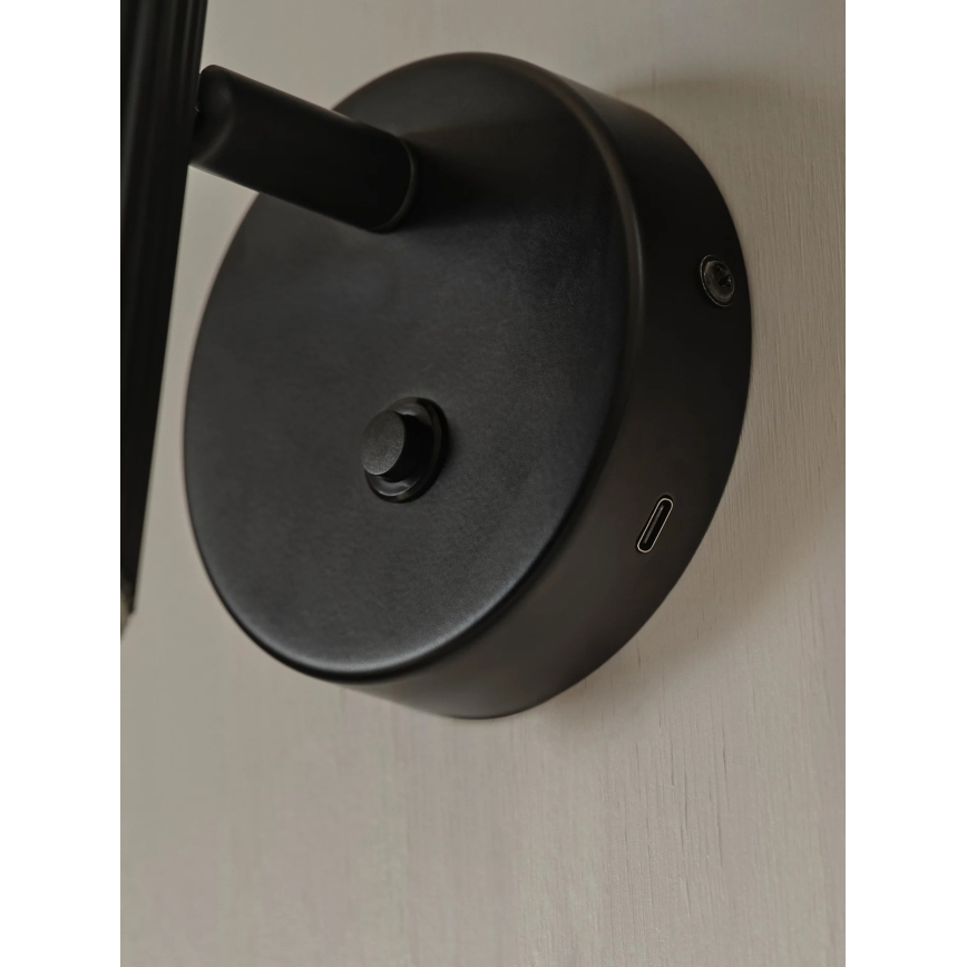 Nordlux - Aplique de parede orientável VICO 1xGU10/5W/230V preto