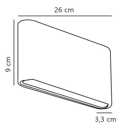 Nordlux - Aplique de parede para exterior KINVER LED/10W/230V IP54 branco