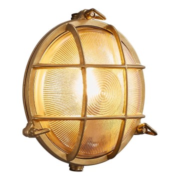 Nordlux - Aplique de parede para exterior POLPERRO 1xE27/12,5W/230V IP64 latão