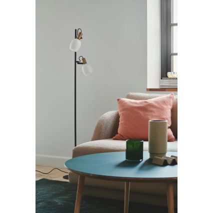 Nordlux - Candeeiro de chão ARILD 2xE14/40W/230V preto